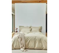 Christy 200TC Organic Double Duvet Cover Set | Hazelnut Beige | 100% Certified Organic Cotton Bedding | Super Soft and Smooth Bed Linen