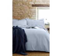 Christy Pure Cotton Percale Duvet Cover Sets In Blue Blue Double