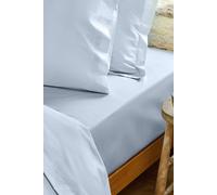 CHRISTY Pure Cotton Percale Fitted Sheets in Pale Blue | Size: Single Fitted Christy Pale Blue Single Fitted