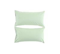 Christy 200TC Organic King Pillowcases | Set of 2 | Sage Green | 100% Certified Organic Cotton Bedding | Super Soft and Smooth Bed Linen