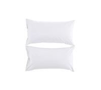 Christy 200TC Organic King Pillowcases | Set of 2 | Classic White | 100% Certified Organic Cotton Bedding | Super Soft and Smooth Bed Linen
