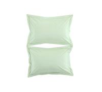 Christy 200TC Organic Oxford Pillowcases | Set of 2 | Sage Green | 100% Certified Organic Cotton Bedding | Super Soft and Smooth Bed Linen