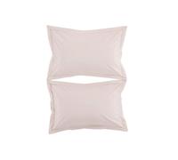 CHRISTY Pure Cotton Percale Oxford Pillowcase Pair in Pink Christy Pink