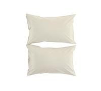 200TC 100% Organic Cotton Standard Pillowcase Pair Christy Beige One Size