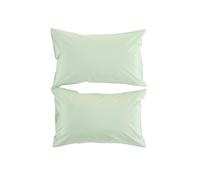 Christy 200TC Organic Pillowcases | Set of 2 | Sage Green | 100% Certified Organic Cotton Bedding | Super Soft and Smooth Bed Linen