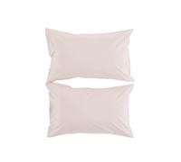 Christy 200TC Organic Pillowcases | Set of 2 | Powder Pink | 100% Certified Organic Cotton Bedding | Super Soft and Smooth Bed Linen