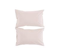 Christy 200TC Organic Pillowcases | Set of 2 | Powder Pink | 100% Certified Organic Cotton Bedding | Super Soft and Smooth Bed Linen