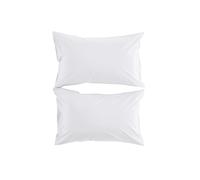 Christy 200TC Organic Pillowcases | Set of 2 | Classic White | 100% Certified Organic Cotton Bedding | Super Soft and Smooth Bed Linen