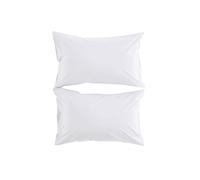 Christy 200TC Organic Pillowcases | Set of 2 | Classic White | 100% Certified Organic Cotton Bedding | Super Soft and Smooth Bed Linen