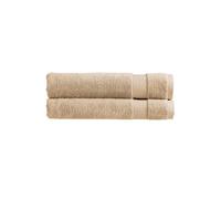 CHRISTY 'Refresh' 100% Cotton Lightweight Bath Towels Set of 2 in Light Beige Christy Light Beige