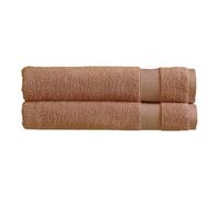 Christy Refresh Bath Sheets Set | Set of 2 | Quick Dry | Gentle Pastel Tones | Soft Plush Large Bathroom Towels | Absorbent Shower Towels | 100% Cotton 550GSM | Clay