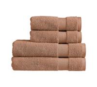 Christy Refresh Bath Towel Set | Set of 4 | 2 Bath Sheets 2 Hand Towels | Quick Dry | Gentle Pastel Tones | Soft Absorbent Bathroom Towels | 100% Cotton 550GSM | Clay brown