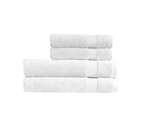 Christy Refresh Bath Towel Set | Set of 4 | 2 Bath Sheets 2 Hand Towels | Quick Dry | Gentle Pastel Tones | Soft Absorbent Bathroom Towels | 100% Cotton 550GSM | White