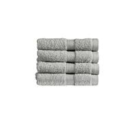Christy Refresh Bathroom Towel Set | Set of 4 | 4 Face Cloth Set | Quick Dry | Gentle Pastel Tones | Soft Absorbent Shower Towels | 100% Cotton 550GSM | Dove Grey