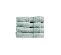 Christy Refresh Bathroom Towel Set | Set of 4 | 4 Face Cloth Set | Quick Dry | Gentle Pastel Tones | Soft Absorbent Shower Towels | 100% Cotton 550GSM | Duck Egg