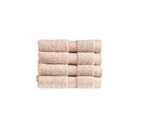 Christy Refresh Bathroom Towel Set | Set of 4 | 4 Face Cloth Set | Quick Dry | Gentle Pastel Tones | Soft Absorbent Shower Towels | 100% Cotton 550GSM | Driftwood