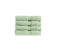 Christy Refresh Bathroom Towel Set | Set of 4 | 4 Face Cloth Set | Quick Dry | Gentle Pastel Tones | Soft Absorbent Shower Towels | 100% Cotton 550GSM | Cucumber