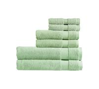 Christy Refresh Bathroom Towel Set | Set of 6 | 2 Bath Sheets 2 Hand Towels 2 Face Cloths | Quick Dry | Gentle Pastel Tones | Soft Absorbent Shower Towels | 100% Cotton 550GSM | Faded Denim