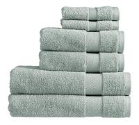 Christy Refresh Blue Towel Set | Set of 6 | 2 Bath 2 Hand 2 Face | Quick Dry | Gentle Pastel Tones | Soft Absorbent Bathroom Towels | 100% Cotton 550GSM | Duck Egg