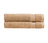 Christy Refresh Brown Bath Sheets | Set of 2 | Quick Dry | Gentle Pastel Tones | Soft Plush Large Bath Towels | Absorbent Shower Towels | 100% Cotton 550GSM | Chai Latte