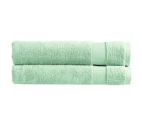 Christy Refresh Cotton Bath Towels | Set of 2 | Quick Dry | Gentle Pastel Tones | Soft Plush Large Bathroom Towels | Absorbent Shower Towels | 100% Cotton 550GSM | Cucumber