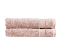 Christy Refresh Pink Bath Sheets | Set of 2 | Quick Dry | Gentle Pastel Tones | Soft Plush Large Bathroom Towels | Absorbent Shower Towels | 100% Cotton 550GSM | Dusty Pink