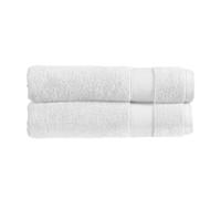 Christy Refresh White Hand Towels | Set of 2 | Quick Dry | Gentle Pastel Tones | Soft Plush Bathroom Towels | Absorbent Shower Towels | 100% Cotton 550GSM | White