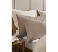 CHRISTY 'Relaxed Linen' Washed Finish Reversible Standard Pillowcase Pair in Beige Christy Beige
