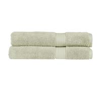 Christy Renaissance 2 Bath Sheets Set | Thyme Green | 100% Egyptian Cotton Pile | Luxuriously Soft and Super Absorbent | 675 GSM | Extra Large Bath Towels