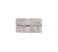 Christy Renaissance 2 Hand Towels Set | Dove Grey | 100% Egyptian Cotton Pile | Luxuriously Soft and Super Absorbent | 675 GSM | Plush Fluffy and Long Lasting