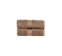 Christy Renaissance 2 Hand Towels Set | Mink Brown | 100% Egyptian Cotton Pile | Luxuriously Soft and Super Absorbent | 675 GSM | Plush Fluffy and Long Lasting