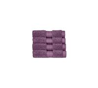 Christy Renaissance 4 Face Cloths Set | Berry Purple | 100% Egyptian Cotton | Luxuriously Soft and Super Absorbent | 675 GSM | 4 Wash Cloth Flannels