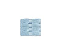 Christy Renaissance 4 Face Cloths Set | Soft Chambray Blue | 100% Egyptian Cotton Pile | Luxuriously Soft and Super Absorbent | 675 GSM | 4 Wash Cloth Flannels