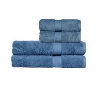 Christy Renaissance 4 Piece Bath Sheet Set | Denim Blue | 100% Egyptian Cotton Pile | Luxuriously Soft and Super Absorbent | 675 GSM | 2 Bath Sheets 2 Hand Towels