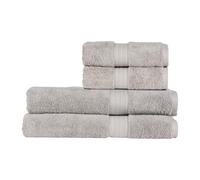 Christy Renaissance 4 Piece Bath Sheet Set | Dove Grey | 100% Egyptian Cotton Pile | Luxuriously Soft and Super Absorbent | 675 GSM | 2 Bath Sheets 2 Hand Towels