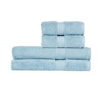 Christy Renaissance 4 Piece Bath Sheet Set | Soft Chambray Blue | 100% Egyptian Cotton Pile | Luxuriously Soft and Super Absorbent | 675 GSM | 2 Bath Sheets 2 Hand Towels