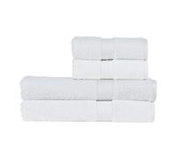 Christy Renaissance 4 Piece Bath Sheet Set | White | 100% Egyptian Cotton Pile | Luxuriously Soft and Super Absorbent | 675 GSM | 2 Bath Sheets 2 Hand Towels