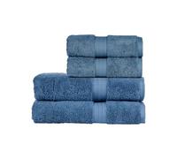 Christy Renaissance 4 Piece Towel Set | Denim Blue | 100% Egyptian Cotton Pile | Luxuriously Soft and Super Absorbent | 675 GSM | 2 Bath Towels 2 Hand Towels
