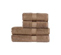 Christy Renaissance 4 Piece Towel Set | Mink Brown | 100% Egyptian Cotton Pile | Luxuriously Soft and Super Absorbent | 675 GSM | 2 Bath Towels 2 Hand Towels