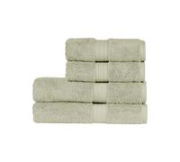Christy Renaissance 4 Piece Towel Set | Thyme Green | 100% Egyptian Cotton Pile | Luxuriously Soft and Super Absorbent | 675 GSM | 2 Bath Towels 2 Hand Towels