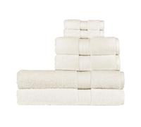 Christy Renaissance 6 Piece Bath Sheet Set | Parchment Off-White | 100% Egyptian Cotton Pile | Luxuriously Soft and Super Absorbent | 675 GSM | 2 Bath Sheets 2 Hand Towels 2 Face Cloths