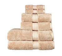 Christy Renaissance 6 Piece Towel Set | Driftwood Beige | 100% Egyptian Cotton Pile | Luxuriously Soft and Super Absorbent | 675 GSM | 2 Bath Towels 2 Hand Towels 2 Face Cloths