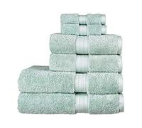 Christy Renaissance 6 Piece Towel Set | Eggshell | 100% Egyptian Cotton Pile | Luxuriously Soft and Super Absorbent | 675 GSM | 2 Bath Towels 2 Hand Towels 2 Face Cloths