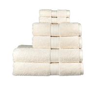 Christy Renaissance 6 Piece Towel Set | Parchment Off-White | 100% Egyptian Cotton Pile | Luxuriously Soft and Super Absorbent | 675 GSM | 2 Bath Towels 2 Hand Towels 2 Face Cloths