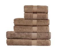 Christy Renaissance Family Towel Set | Mink Brown | 100% Egyptian Cotton Pile | Luxuriously Soft and Super Absorbent | 675 GSM | 2 Bath Sheets 2 Bath Towels 2 Hand Towels