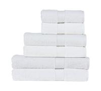 Christy Renaissance Family Towel Set | White | 100% Egyptian Cotton Pile | Luxuriously Soft and Super Absorbent | 675 GSM | 2 Bath Sheets 2 Bath Towels 2 Hand Towels