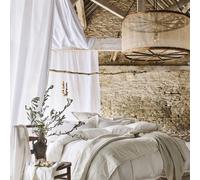 Christy Seersucker Stripe Duvet Set STONE SINGLE