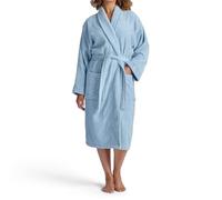 Christy Serene Bath Robe Blue | Super Soft and Fluffy | 100% Combed Cotton | Luxury Dressing Gown | Lightweight, Quick Dry and Snag Free | 320GSM Womens Bathrobe | Large | Faded Blue