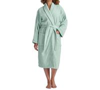 Christy 'serene' Combed Cotton Bath Robe In Duck Egg Blue Duck Egg Blue M