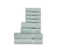Christy 'serene' Pastel 100% Combed Cotton 8 Piece Towel Bundle In Duck Egg Blue Duck Egg Blue One Size